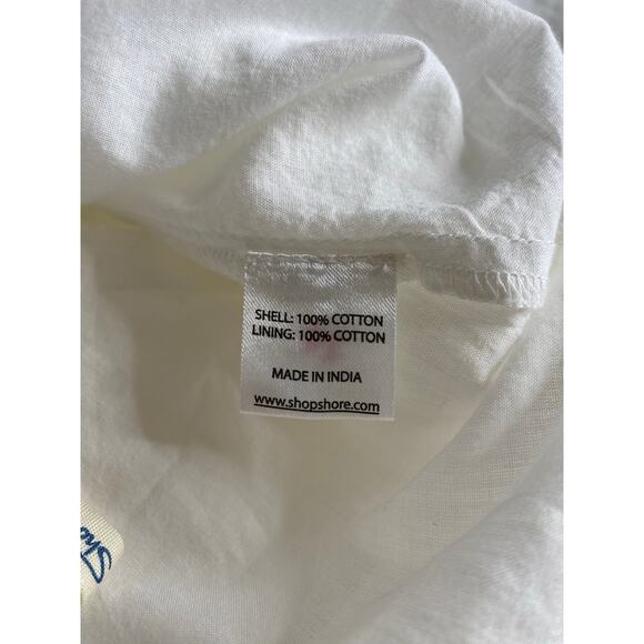 Shore Puff Sleeve Eyelet Cut Out Mini Cotton Dress - Picture 9 of 10